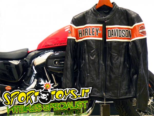 Giacca Giubbotto Giubbino biker Harley Davidson in pelle Thunderhill - Taglia M
