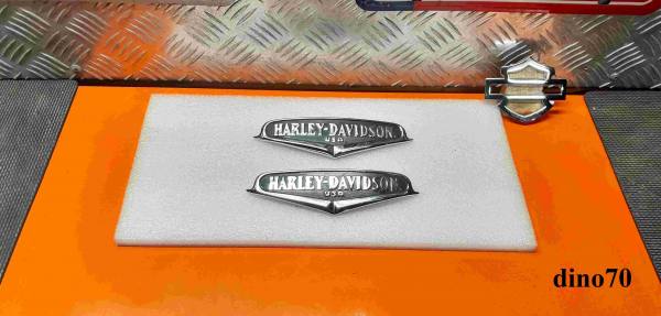 464 € 99 Harley fregi emblemi serbatoio cromati in metallo pieno originali