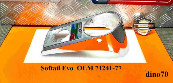 231 € 139 Harley Dash cover serbatoio cromo originale x Softail Evo OEM 71241-77