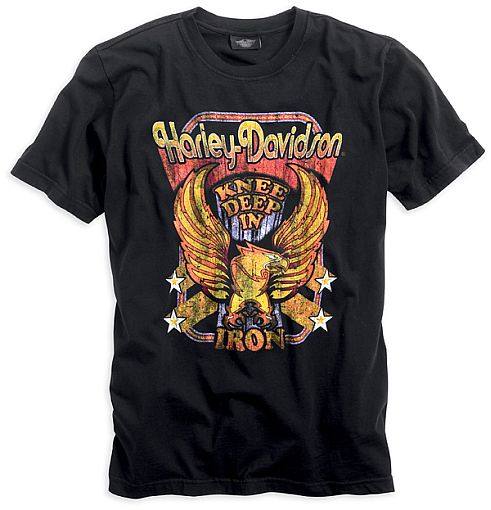 T-Shirt Uomo Harley-Davidson Knee Deep In Iron Black Short Sleeve