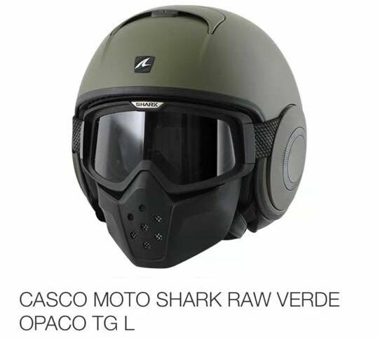 Casco Shark raw 2015 olive green nuovo!!!