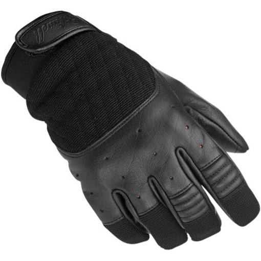 Guanti Gloves Pelle Bantam Total Black Biltwell Uomo Moto Biker Custom