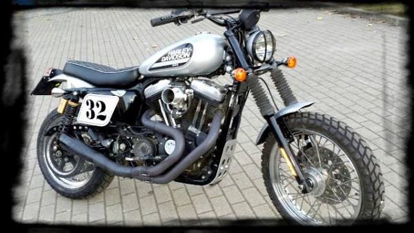 Paramotore/paracoppa in alluminio per Harley-Davidson Sportster Scrambler/Bobber/Cafè Racer/Chopper/Brat Style!!!