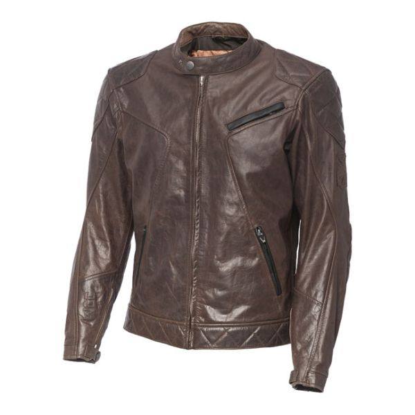 Giacca Giubbotto Pelle Uomo WCC Dominator Marrone Tobacco Brown Leather Jacket Moto Biker Custom