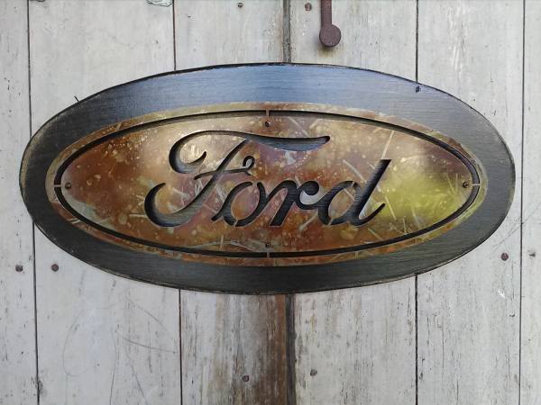 FORD logo emblema in ferro e legno cm 70 ...solo 68€