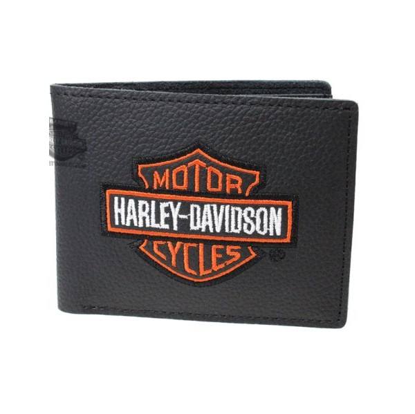 Portafoglio Orig. Harley Logo Orange B&S Embossed Bifold