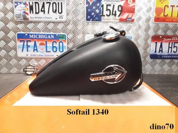 302 € 249 Harley 1340 serbatoio nero con fregi originale x Softail