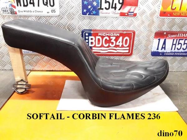 482 € 199 Harley sella Corbin 236 con flames x Softail