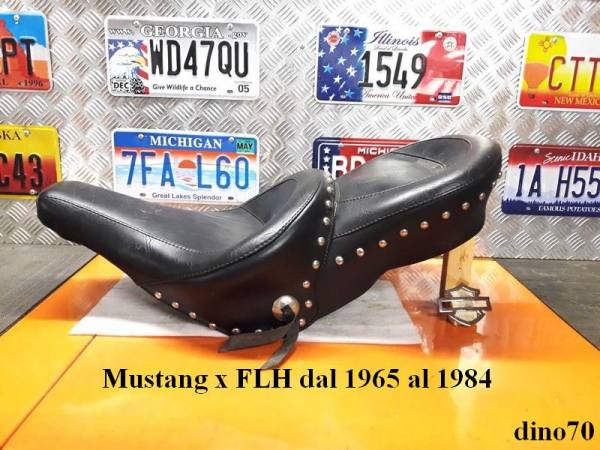 466 € 299 Harley sella Mustang con borchie x FLH dal 1965 - 1984