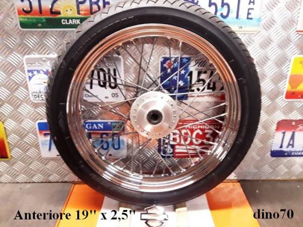 308 € 199 Harley cerchio ant. cromo da 19" x 2,5" originale