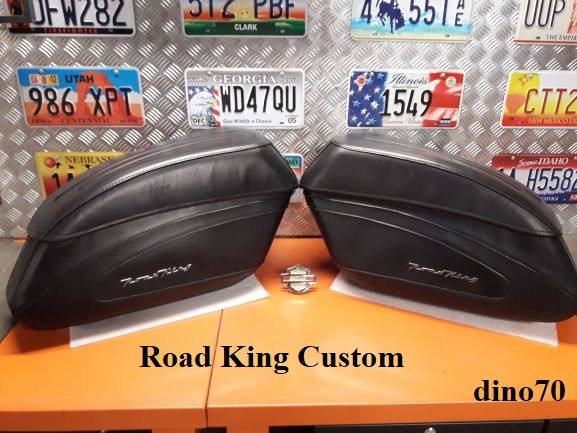 365 € 349 Harley borse rigide in pelle Road King Custom originali x Touring
