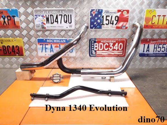 012 € 269 Harley 1340 collettori di scarico originali x Dyna
