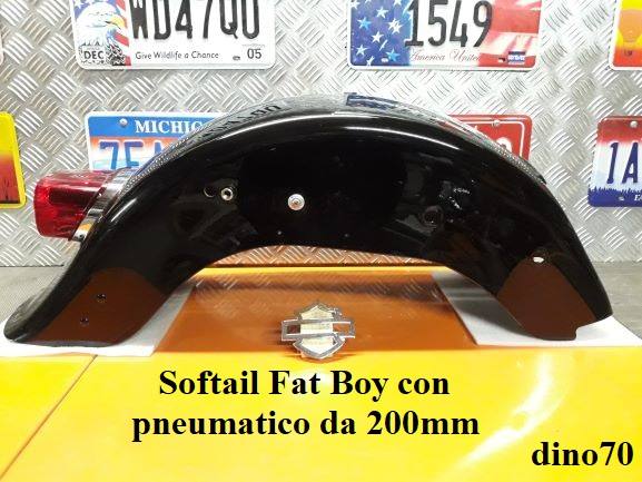 637 € 99 Harley parafango post. Softail Fat Boy nero con ruota post da 200 mm