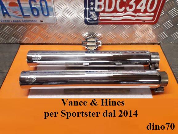 112 € 149 Harley terminali di scarico Vance & Hines x Sportster dal 2014