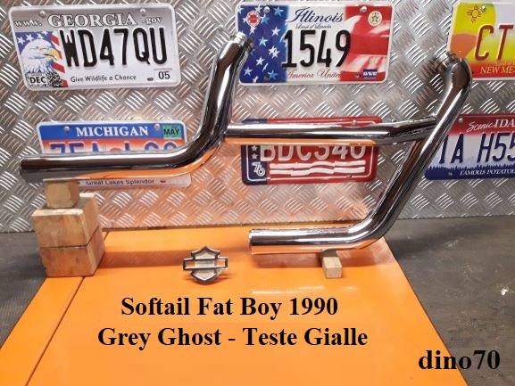 673 € 399 Harley 1340 collettori di scarico x Softail Fat Boy 1990
