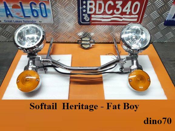 616 € 169 Harley barra spot + frecce x Softail Fat Boy - Heritage