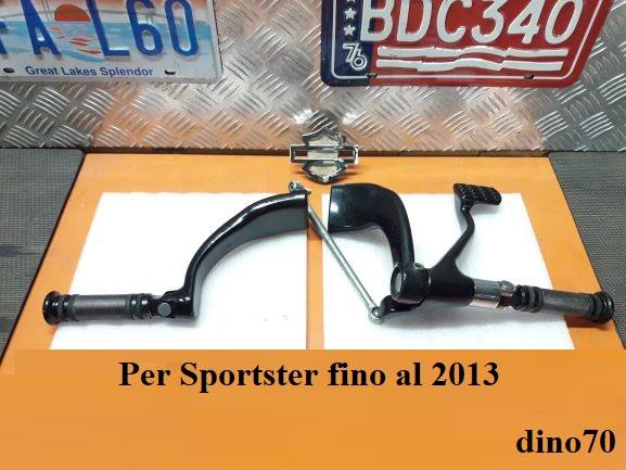 196 € 149 Harley kit comandi a pedale centrali neri x Sportster fino al 2013