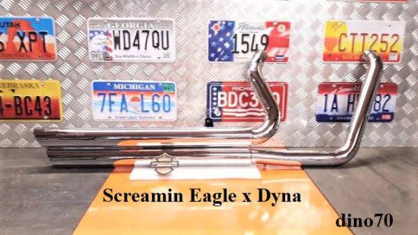 037 € 349 Harley sistema di scarico completo Screamin Eagle cromo x Dyna