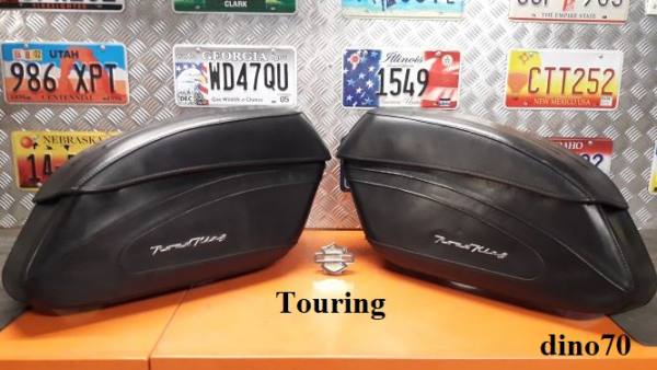 095 € 349 Harley borse rigide in pelle Road King Custom originali x Touring