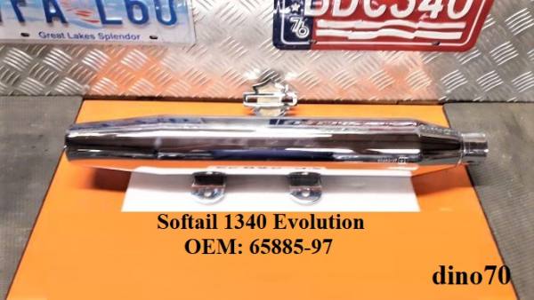 458 € 99 Harley 1340 terminale di scarico x Softail Evolution OEM 65885-97