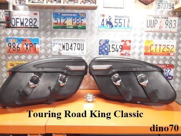 681 € 369 Harley borse rigide in pelle Road King Classic originali x Touring
