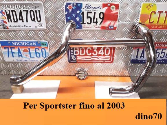 015 € 299 Harley collettori di scarico + cover originali x Sportster fino al 2003