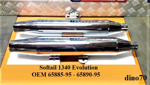 065 € 349 Harley terminali di scarico originali x Softail 1340 Evolution