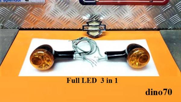 222 € 189 Harley frecce post. FULL LED nere originali Sportster Dyna Softail