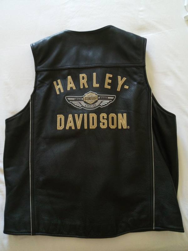 Gilet Harley Davidson in pelle centenario