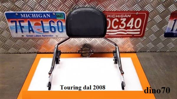 300 € 149 Harley sissy bar passeggero nero sgancio rapido x Touring dal 2008