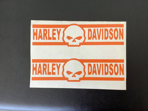 2 adesivi Harley Davidson ritagliati