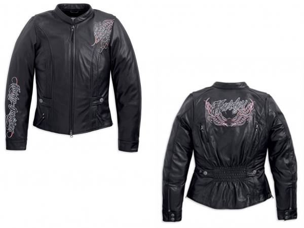 Giacca in Pelle da Donna Harley-Davidson Pristine Black Leather