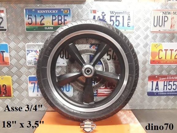 296 € 249 Harley cerchio ant. da 18" x 3,5" a 5 razze Dyna Sportster Softail