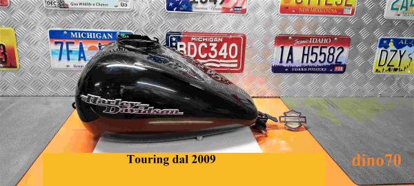 130 € 299 Harley serbatoio originale nero con fregi x Touring dal 2009