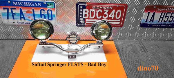 176 € 449 Harley 1340 barra spot cromati originali x Softail Springer Evo FLSTS Bad Boy