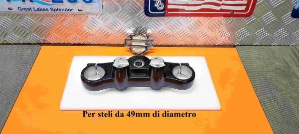 134 € 99 Harley piastra superiore x forcella originale x steli da 49mm Dyna Softail Sportster