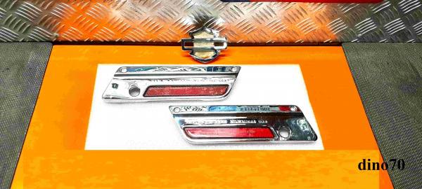 592 € 99 Harley placche cromate x cerniere borse rigide originali x Touring