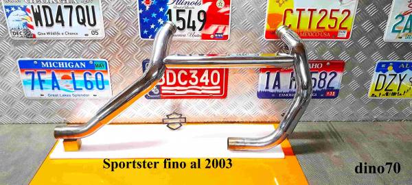 161 € 299 Harley collettori di scarico + cover cromo x Sportster fino al 2003