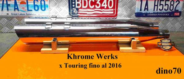 463 € 249 Harley terminali di scarico  Khrome Werks x Touring fino al 2016