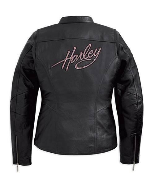 Giacca di Pelle da Donna Harley-Davidson Pink Label Embellished Leather