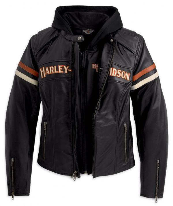 Giacca Harley-Davidson in Pelle da Donna Miss Enthusiast 3-in-1 Leather Jacket