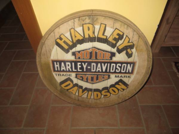 Harley Davidson Barrel End Wooden insegna legno botte - 96969-12V originale new
