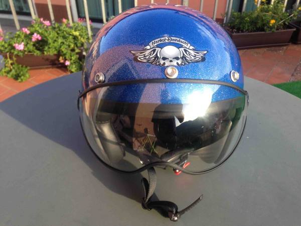casco blu metal flake taglia L della DMD